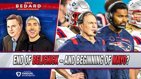 .@FDsportsbook Bedard Patriots Podcast: End of Belichick - and beginning of Mayo? taken at BSJ Headquarters (Patriots)